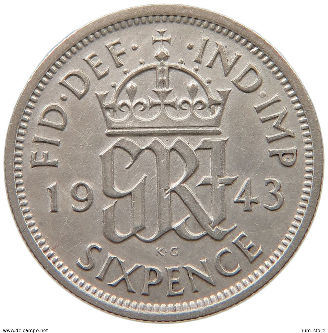 GREAT BRITAIN SIXPENCE 1943 #a044 0223 - H. 6 Pence