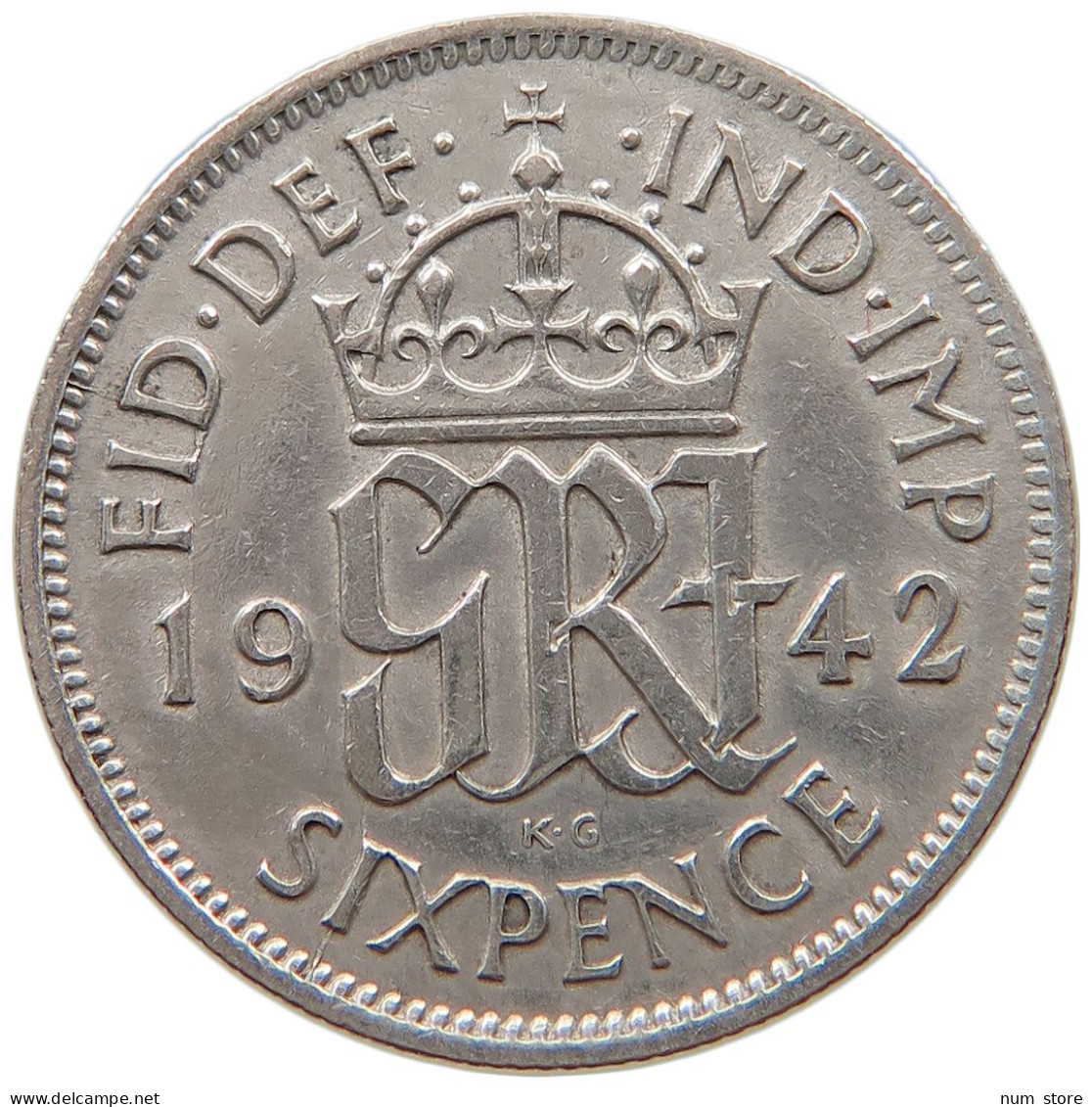 GREAT BRITAIN SIXPENCE 1942 #a052 0389 - H. 6 Pence