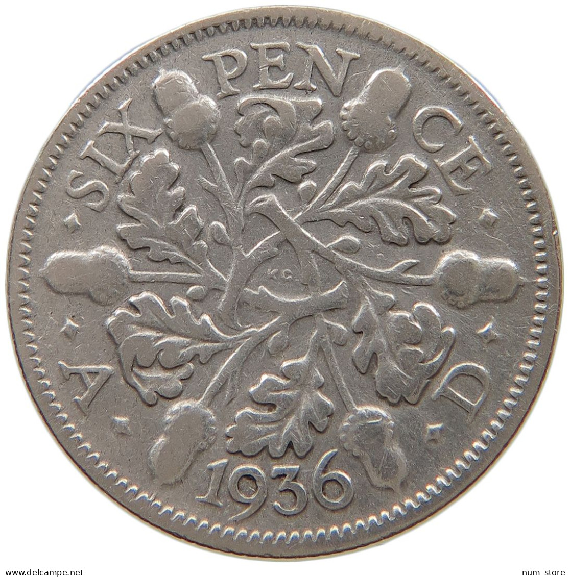 GREAT BRITAIN SIXPENCE 1936 #a073 0843 - H. 6 Pence