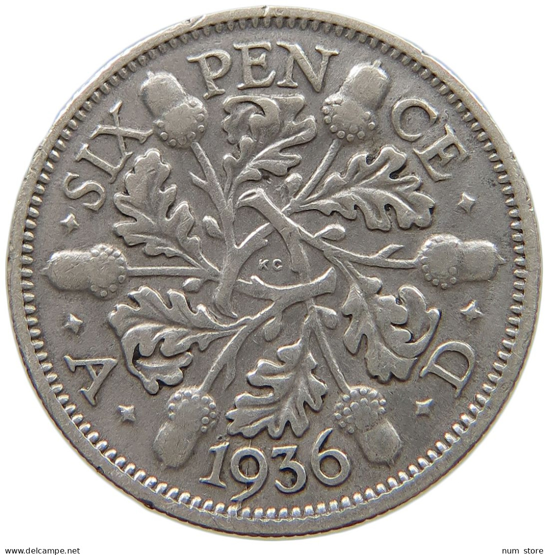 GREAT BRITAIN SIXPENCE 1936 #a069 0245 - H. 6 Pence