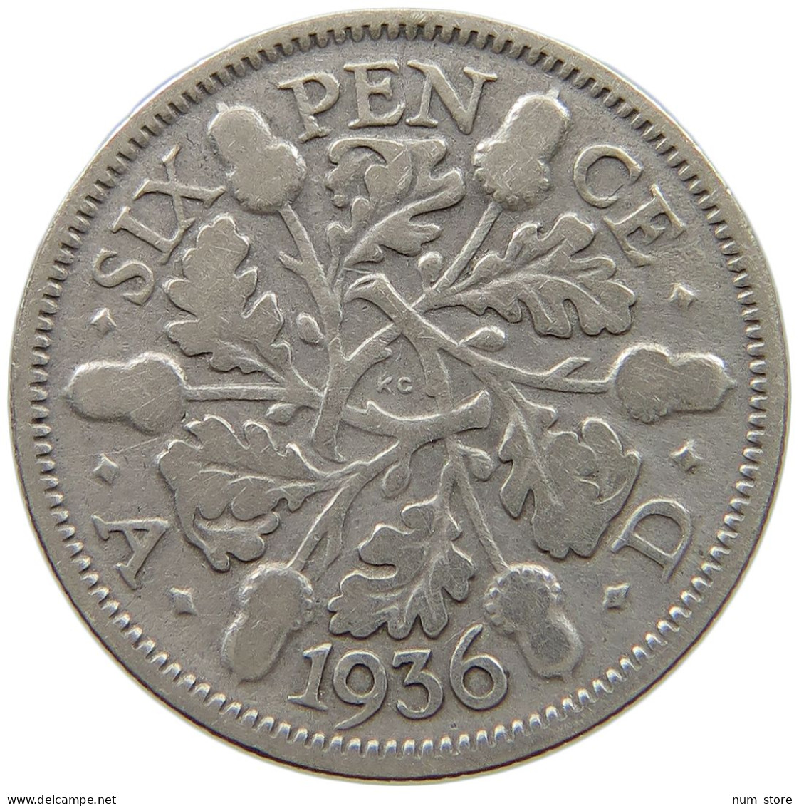 GREAT BRITAIN SIXPENCE 1936 #a081 0885 - H. 6 Pence