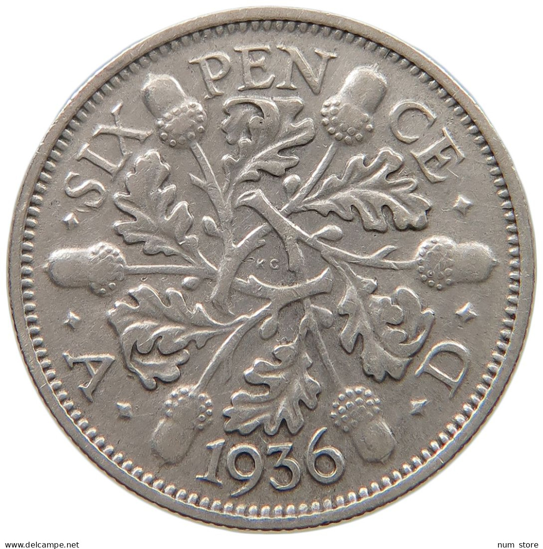 GREAT BRITAIN SIXPENCE 1936 #a044 0211 - H. 6 Pence