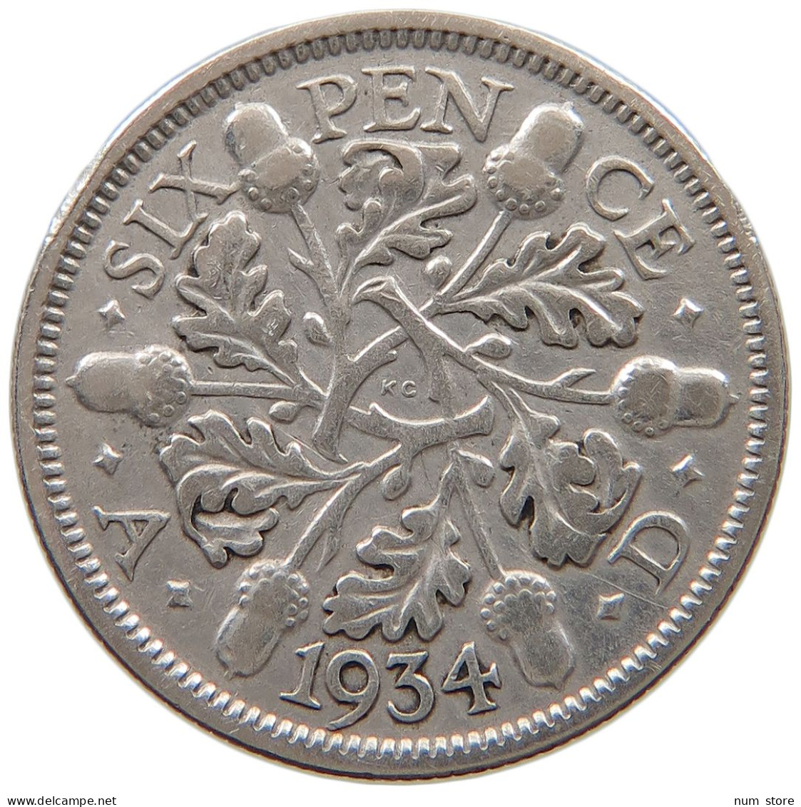 GREAT BRITAIN SIXPENCE 1934 #a057 0263 - H. 6 Pence