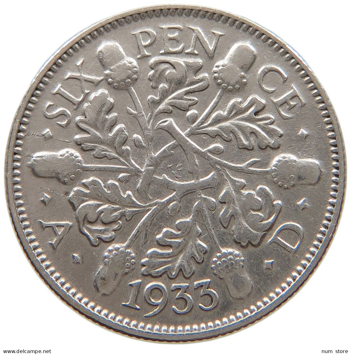 GREAT BRITAIN SIXPENCE 1933 #a057 0261 - H. 6 Pence