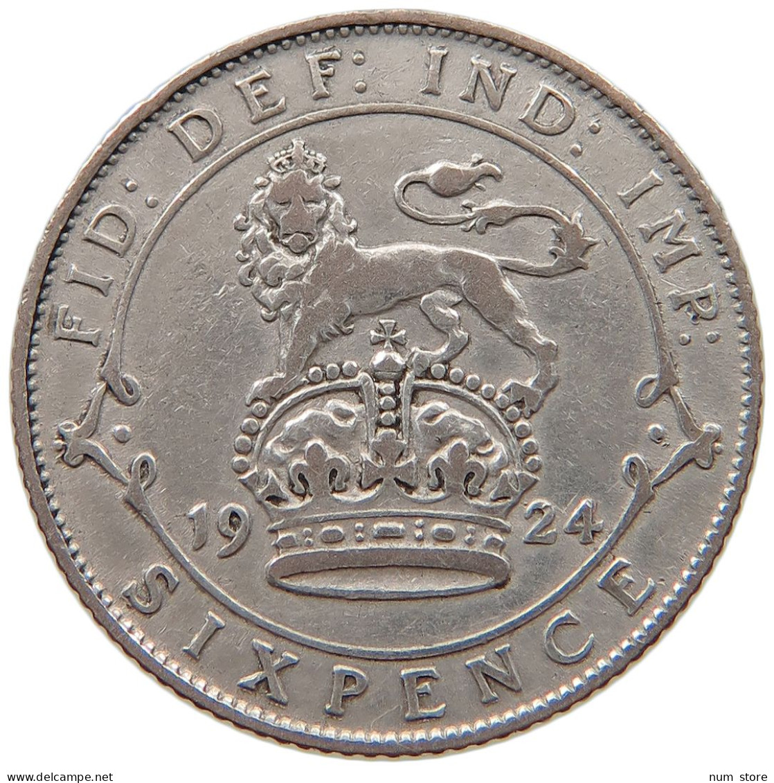 GREAT BRITAIN SIXPENCE 1924 #a052 0377 - H. 6 Pence