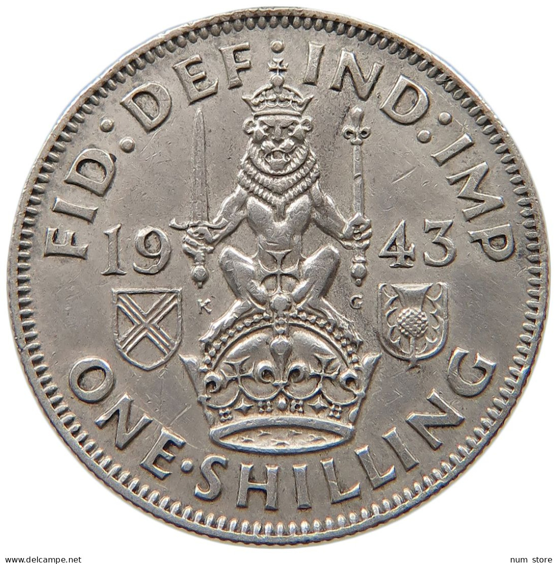 GREAT BRITAIN SHILLING 1943 #a044 0839 - I. 1 Shilling