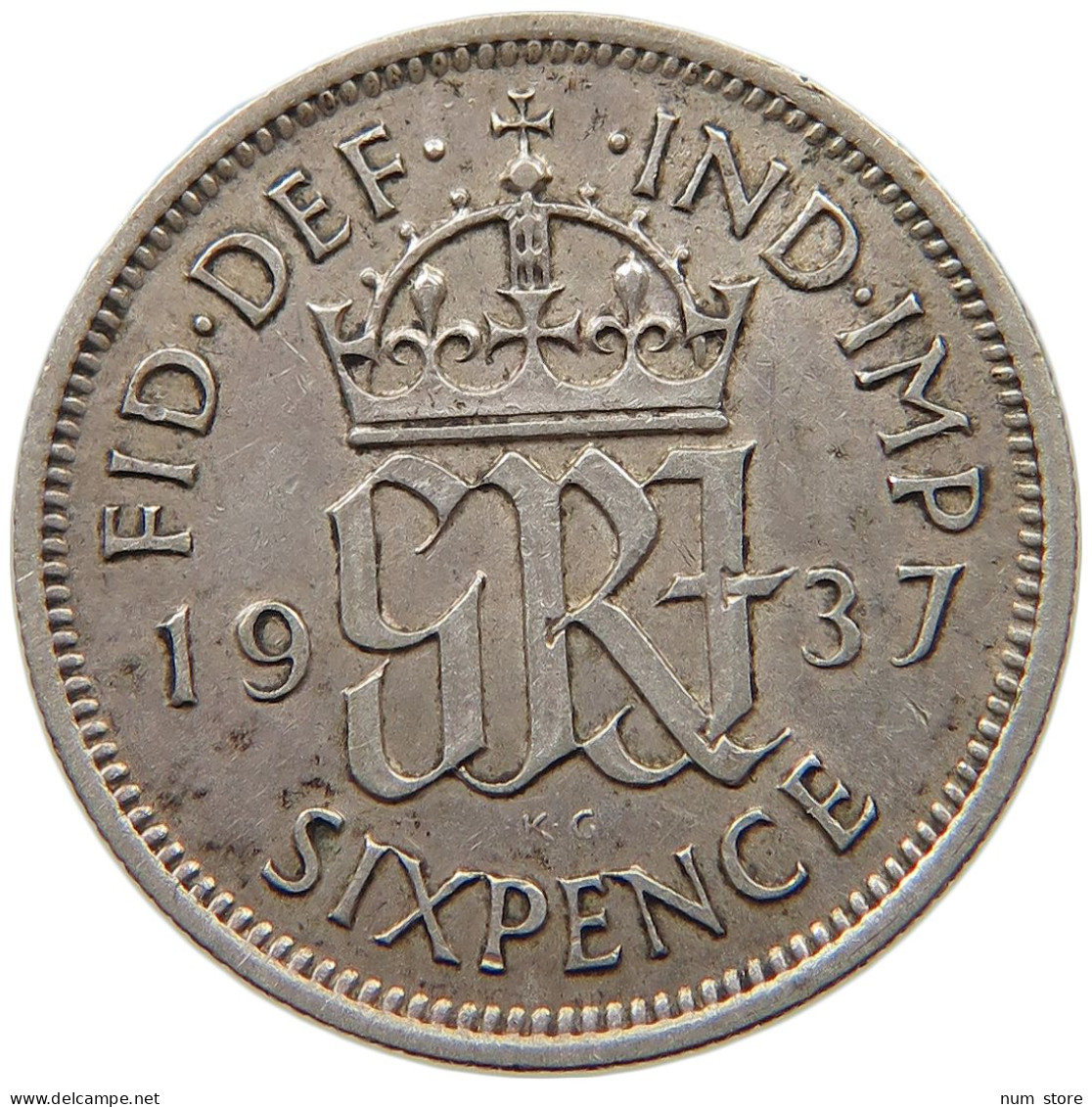 GREAT BRITAIN SIXPENCE 1937 #s035 0311 - H. 6 Pence