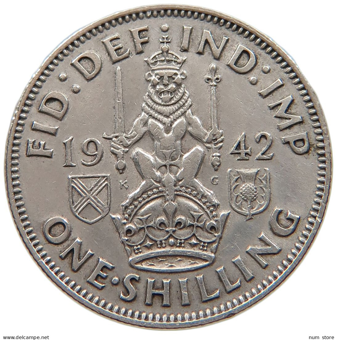 GREAT BRITAIN SHILLING 1942 #a052 0245 - I. 1 Shilling