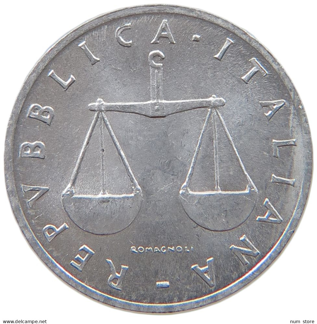 ITALY 1 LIRA 1954 TOP #s018 0053 - 1 Lira