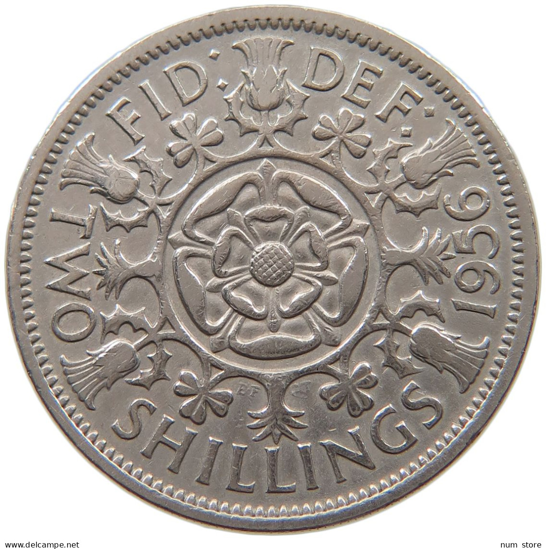 GREAT BRITAIN TWO SHILLINGS 1956 #a048 0051 - J. 1 Florin / 2 Schillings