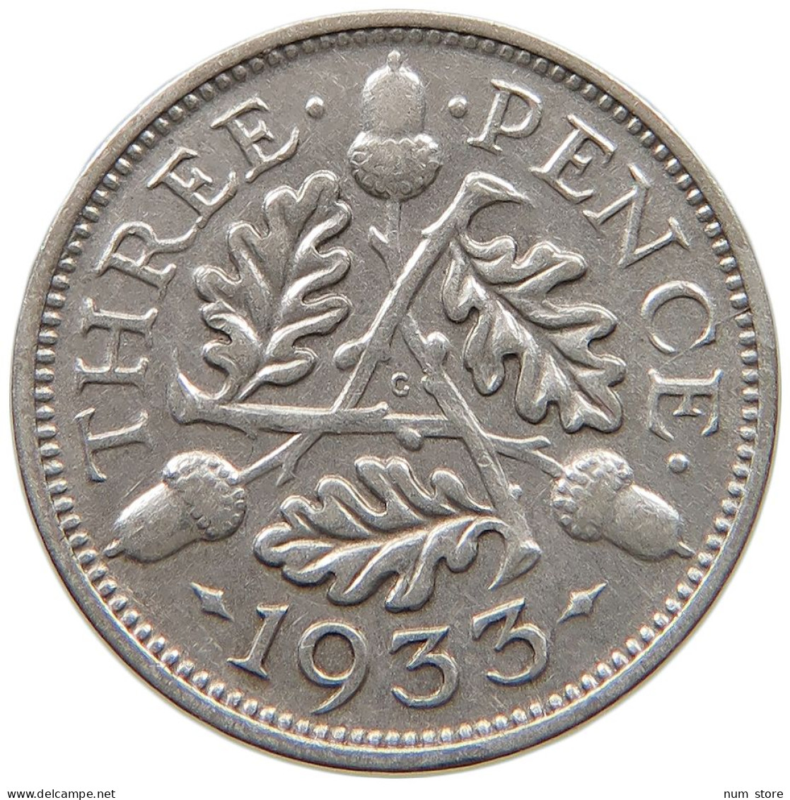 GREAT BRITAIN THREEPENCE 1933 #a034 0065 - F. 3 Pence