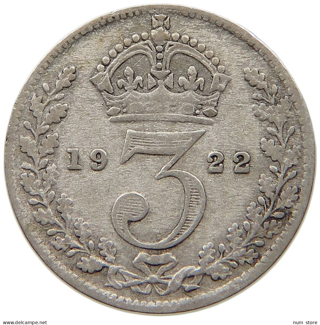 GREAT BRITAIN THREEPENCE 1922 #s059 0481 - F. 3 Pence