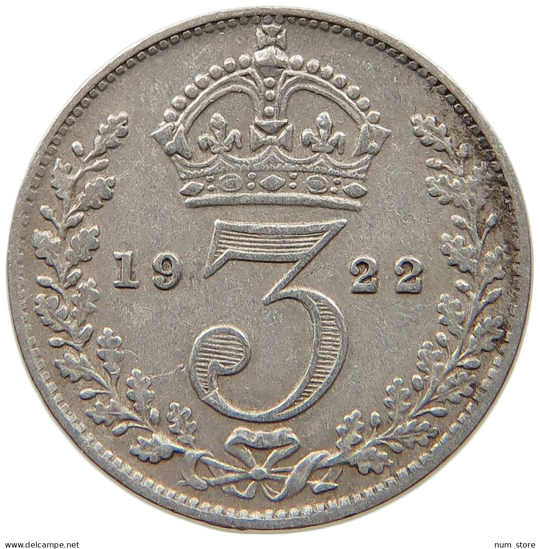 GREAT BRITAIN THREEPENCE 1922 #a033 0167 - F. 3 Pence