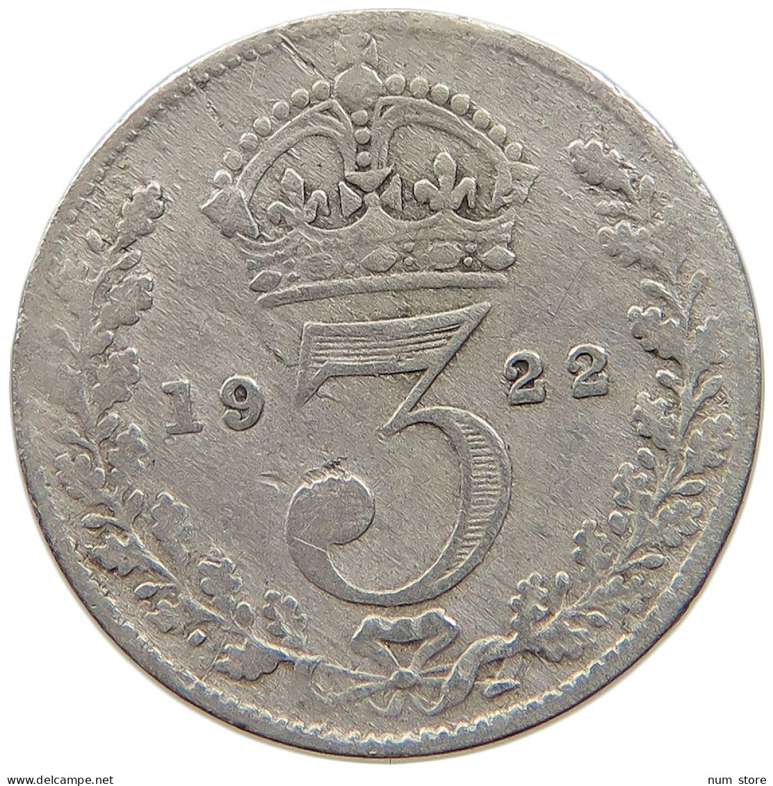 GREAT BRITAIN THREEPENCE 1922 #a019 0399 - F. 3 Pence