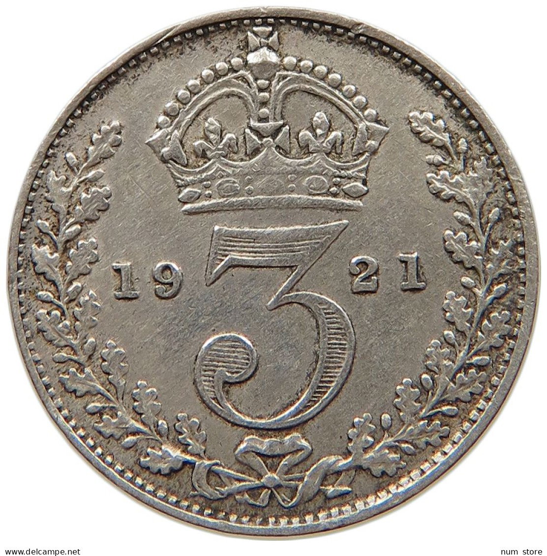 GREAT BRITAIN THREEPENCE 1921 #s017 0195 - F. 3 Pence