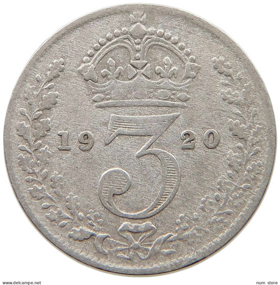 GREAT BRITAIN THREEPENCE 1920 #s059 0499 - F. 3 Pence