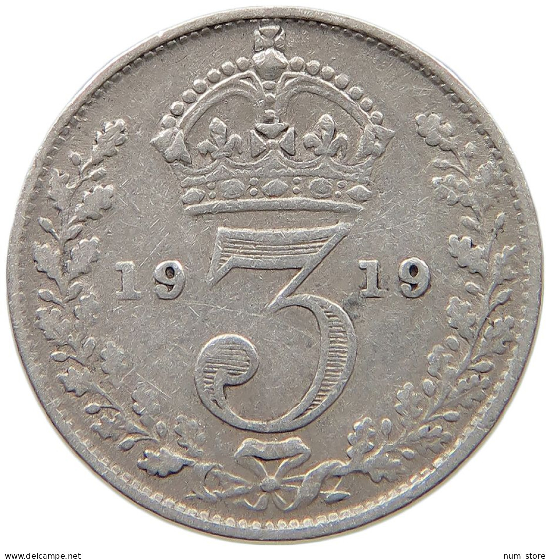GREAT BRITAIN THREEPENCE 1919 #s059 0617 - F. 3 Pence