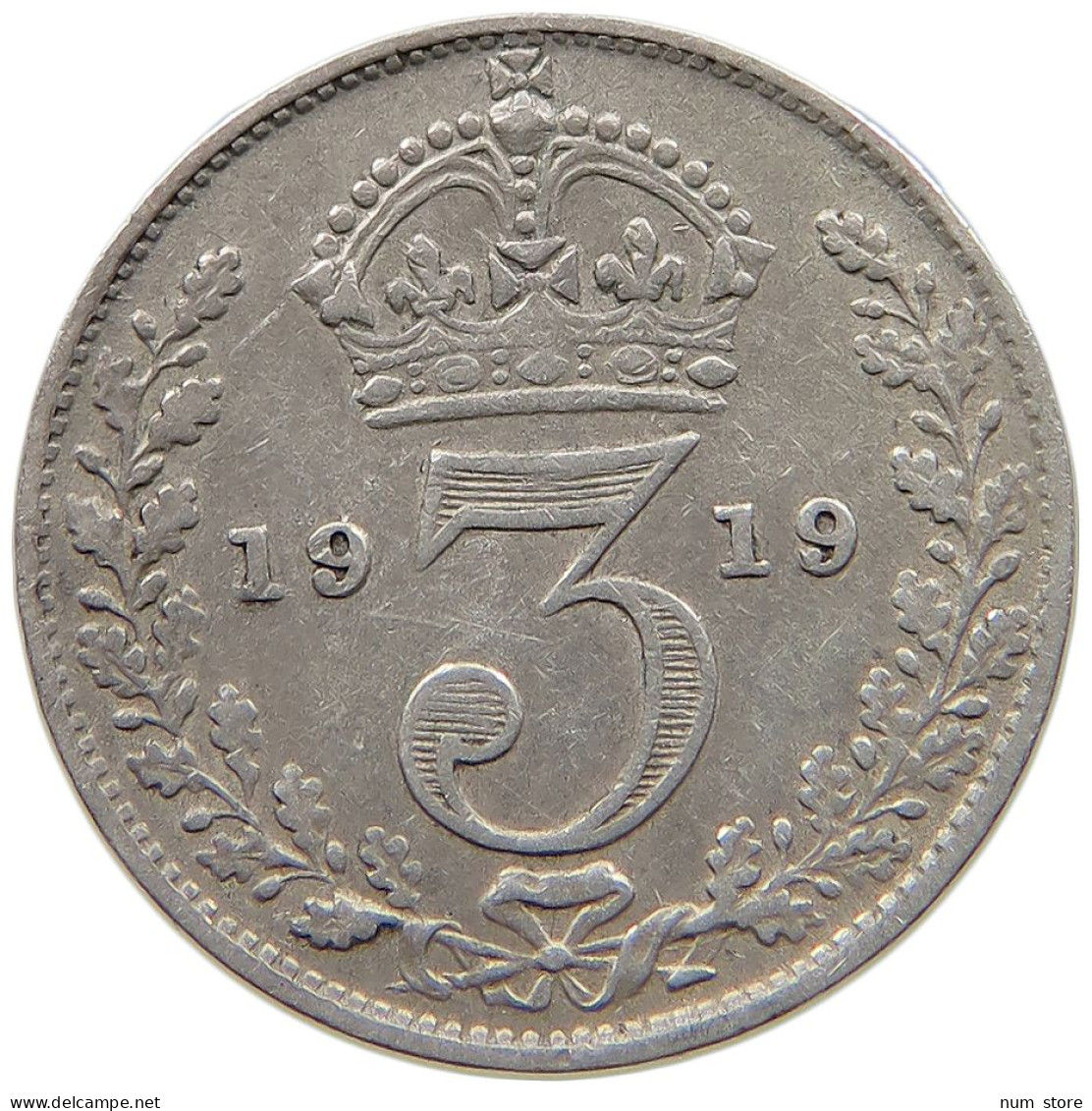 GREAT BRITAIN THREEPENCE 1919 #s059 0609 - F. 3 Pence