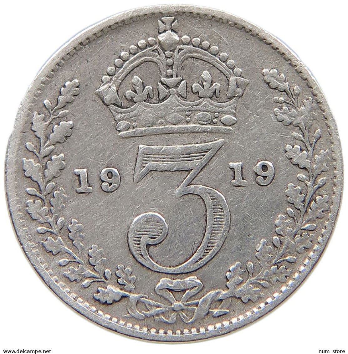 GREAT BRITAIN THREEPENCE 1919 #s059 0631 - F. 3 Pence