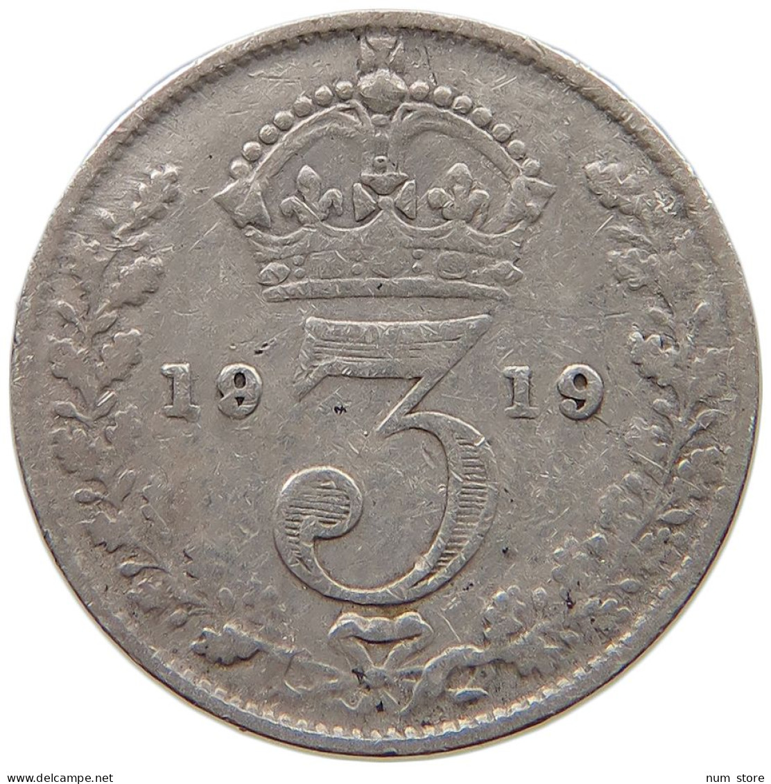 GREAT BRITAIN THREEPENCE 1919 #a091 0887 - F. 3 Pence