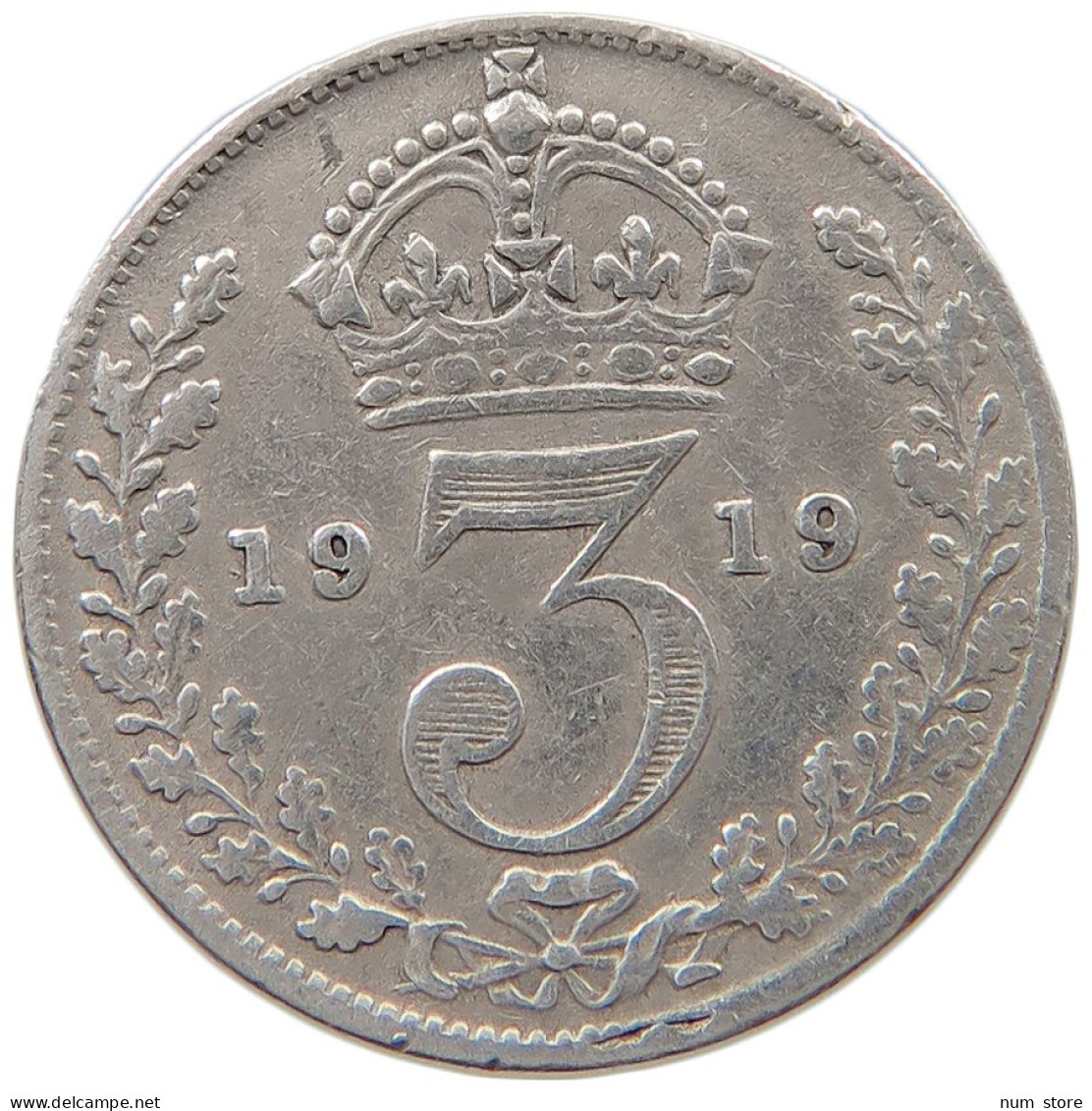 GREAT BRITAIN THREEPENCE 1919 #a047 0717 - F. 3 Pence