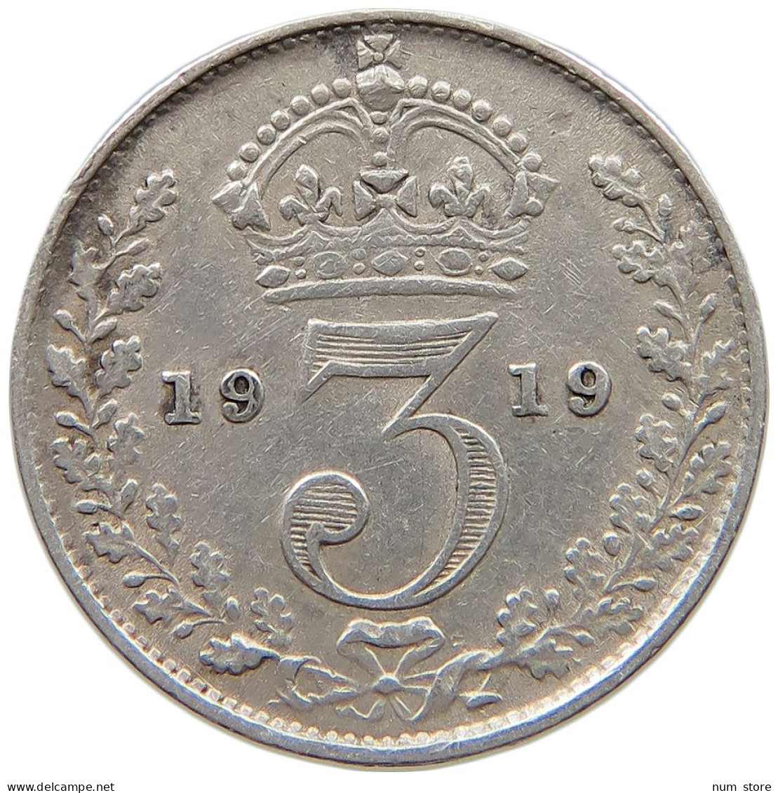 GREAT BRITAIN THREEPENCE 1919 #s059 0549 - F. 3 Pence