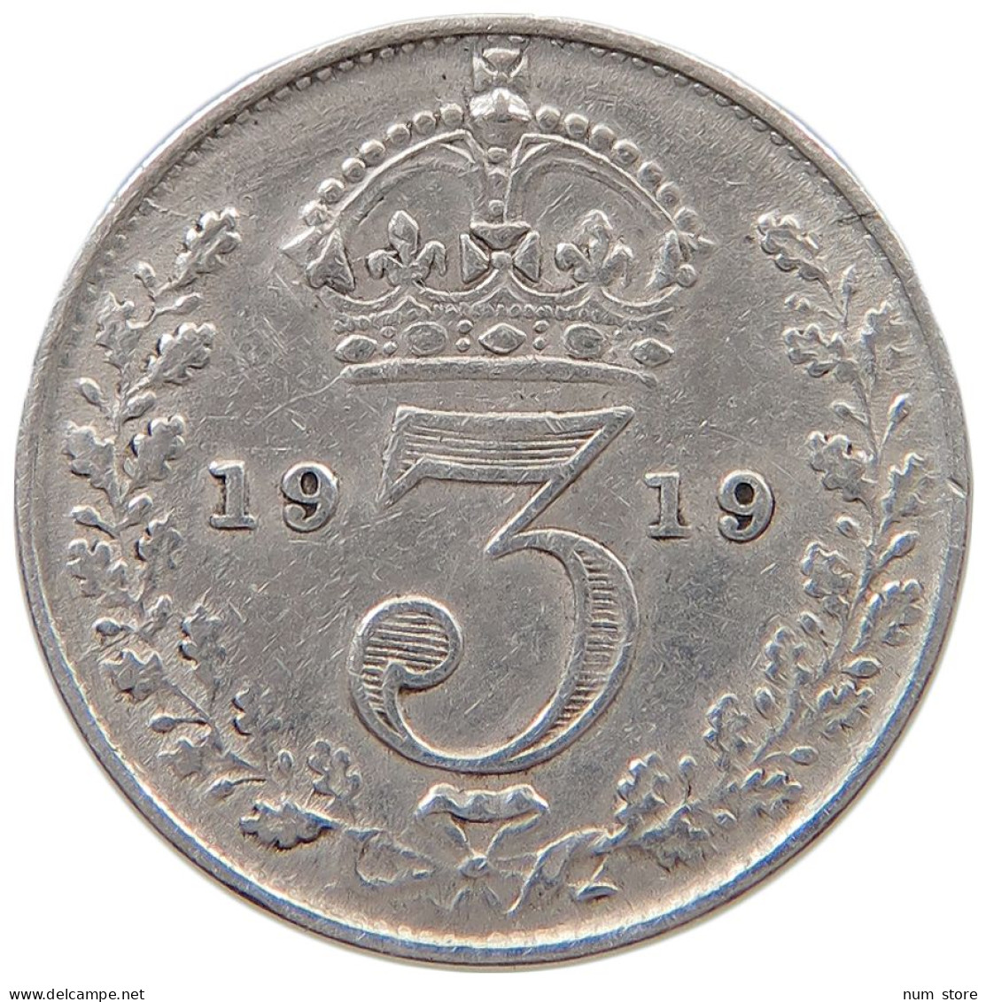 GREAT BRITAIN THREEPENCE 1919 #a052 0487 - F. 3 Pence