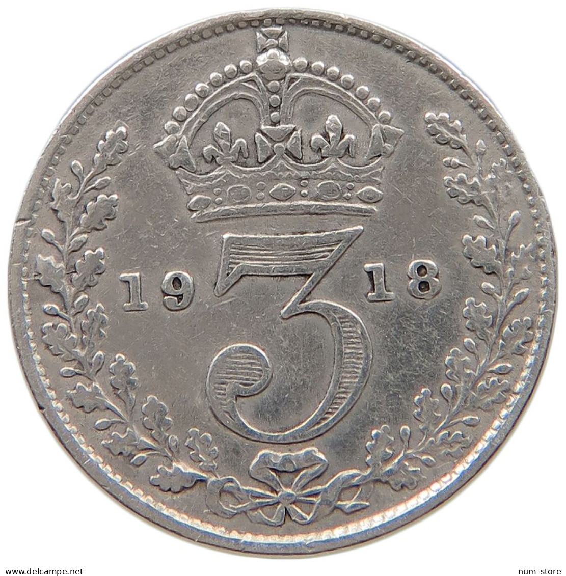 GREAT BRITAIN THREEPENCE 1918 #a052 0469 - F. 3 Pence