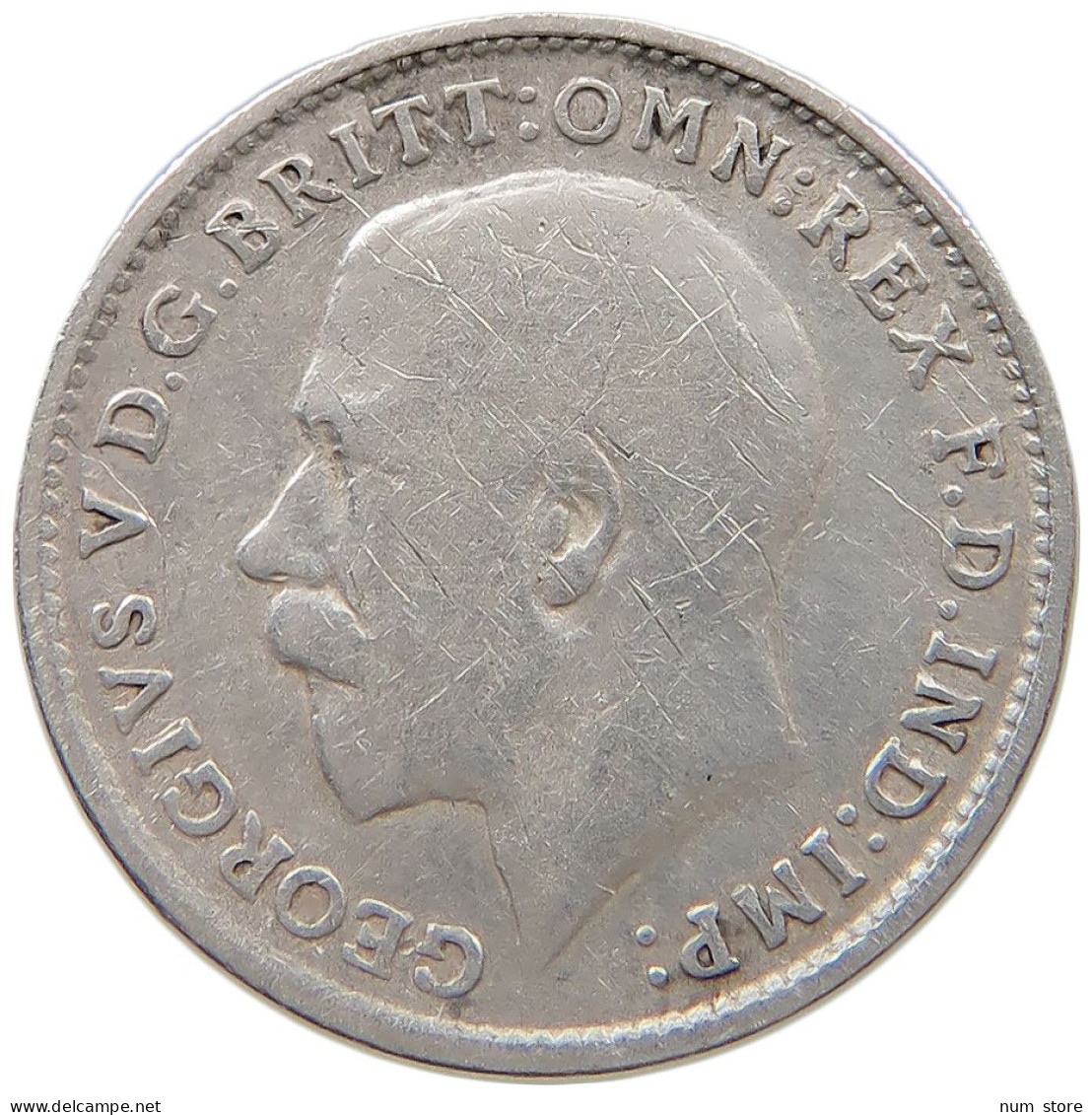 GREAT BRITAIN THREEPENCE 1918 #s059 0489 - F. 3 Pence