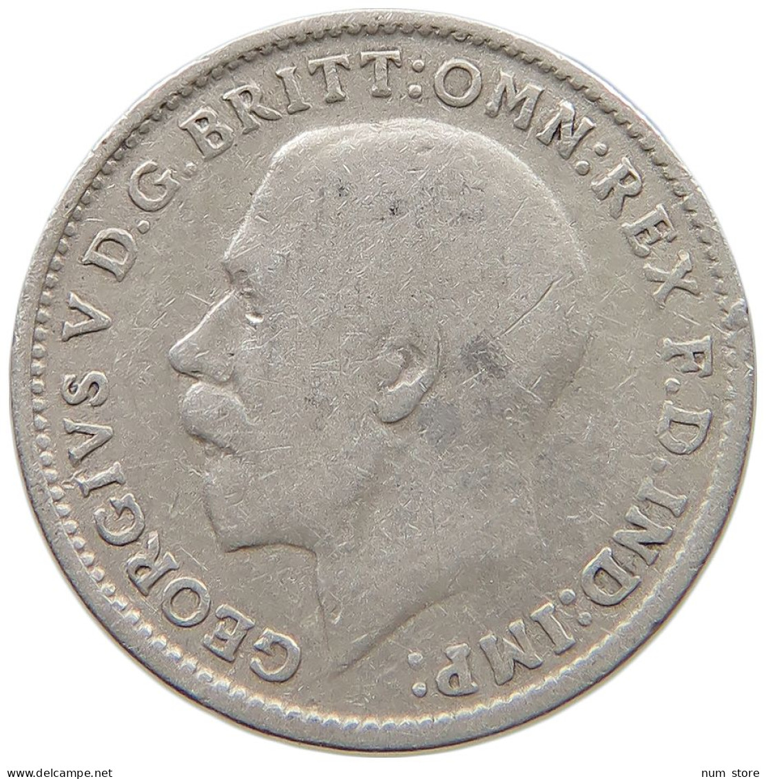 GREAT BRITAIN THREEPENCE 1918 #s059 0519 - F. 3 Pence