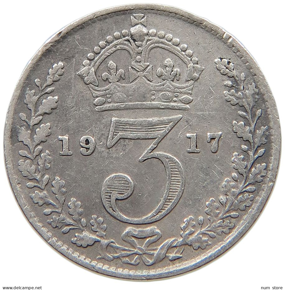 GREAT BRITAIN THREEPENCE 1917 #a033 0163 - F. 3 Pence