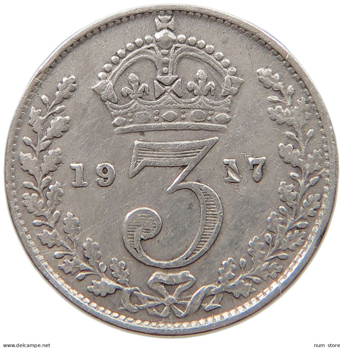 GREAT BRITAIN THREEPENCE 1917 #a004 0353 - F. 3 Pence
