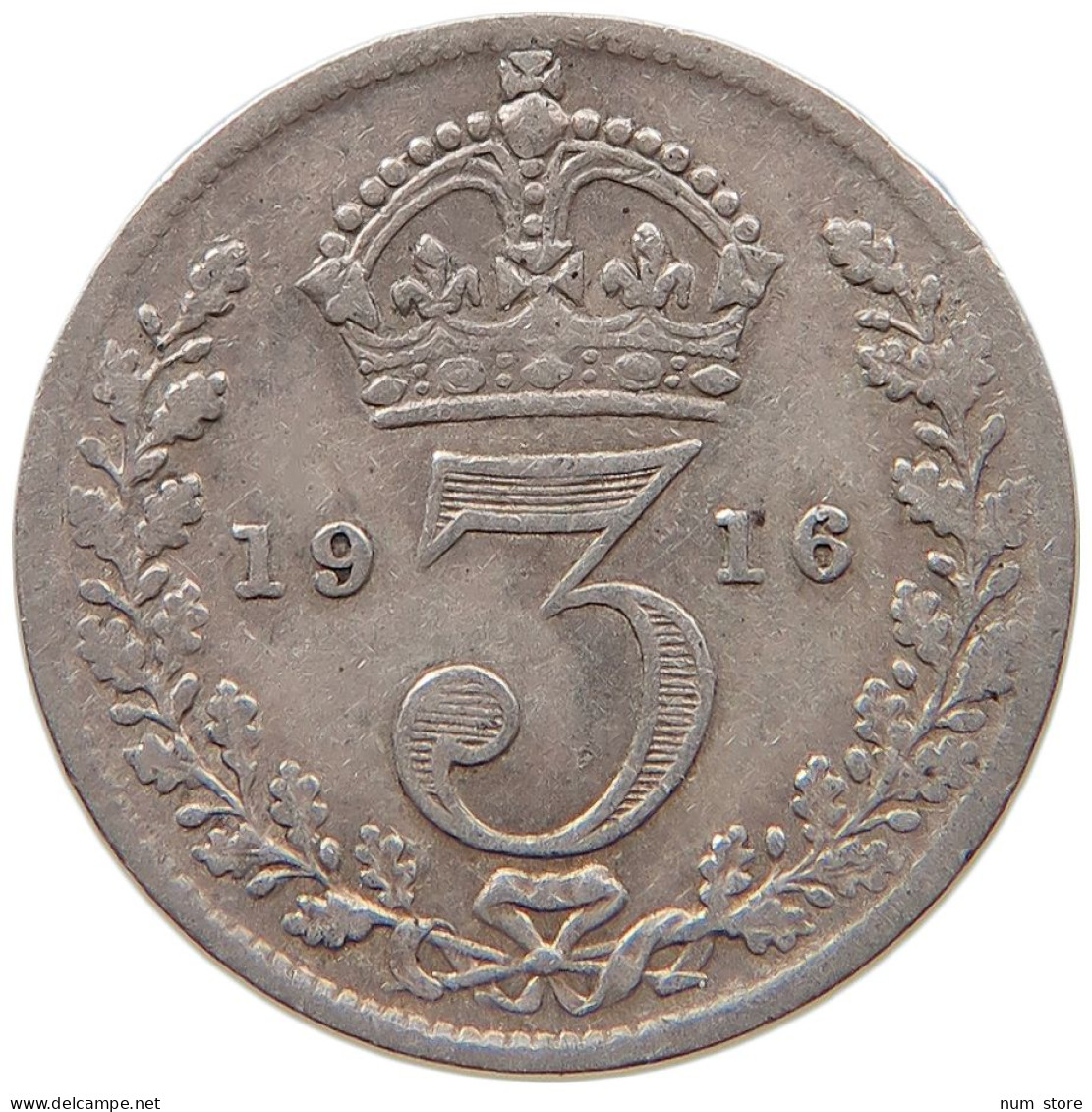 GREAT BRITAIN THREEPENCE 1916 #s031 0269 - F. 3 Pence