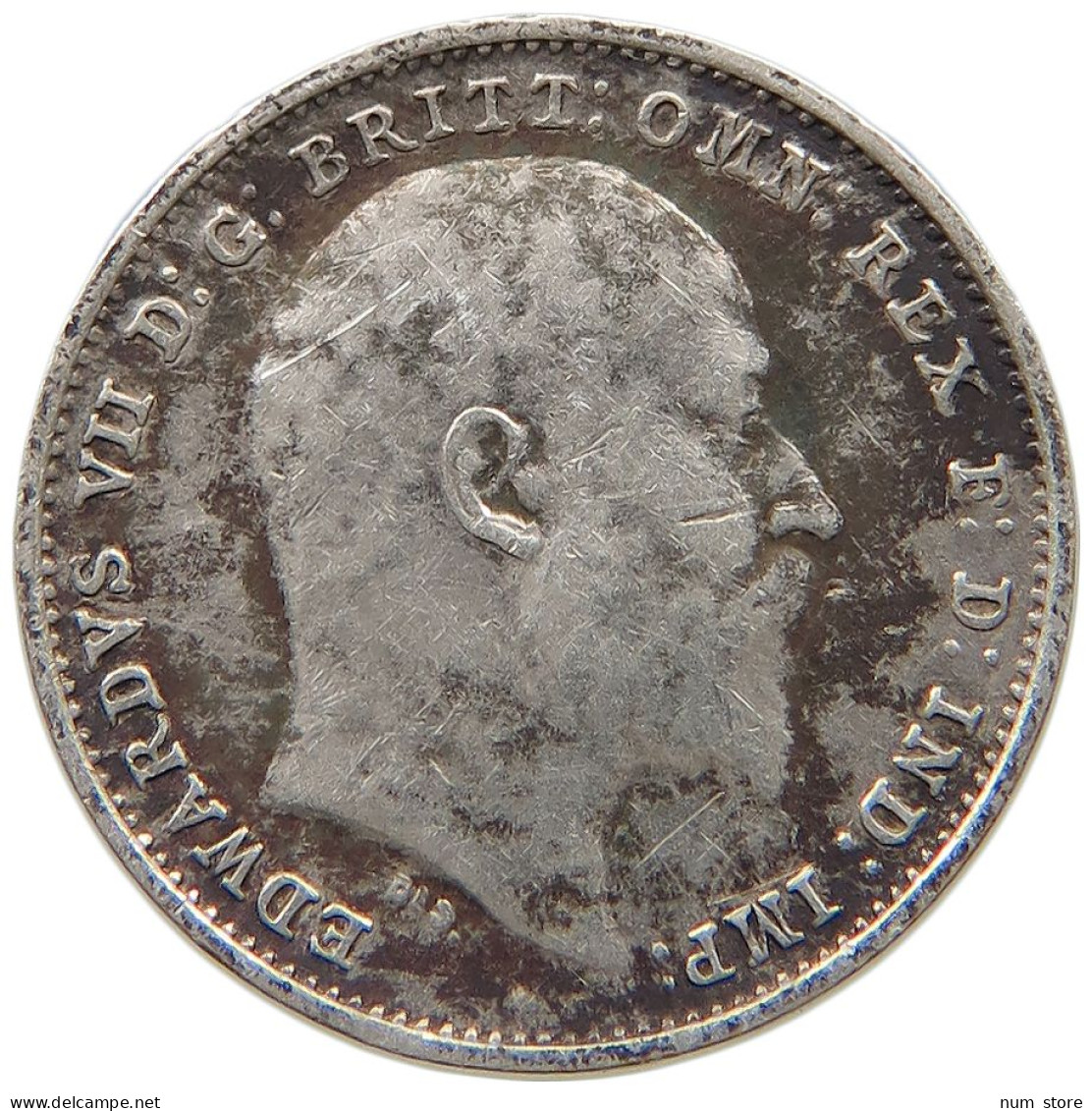 GREAT BRITAIN THREEPENCE 1908 #a034 0035 - F. 3 Pence