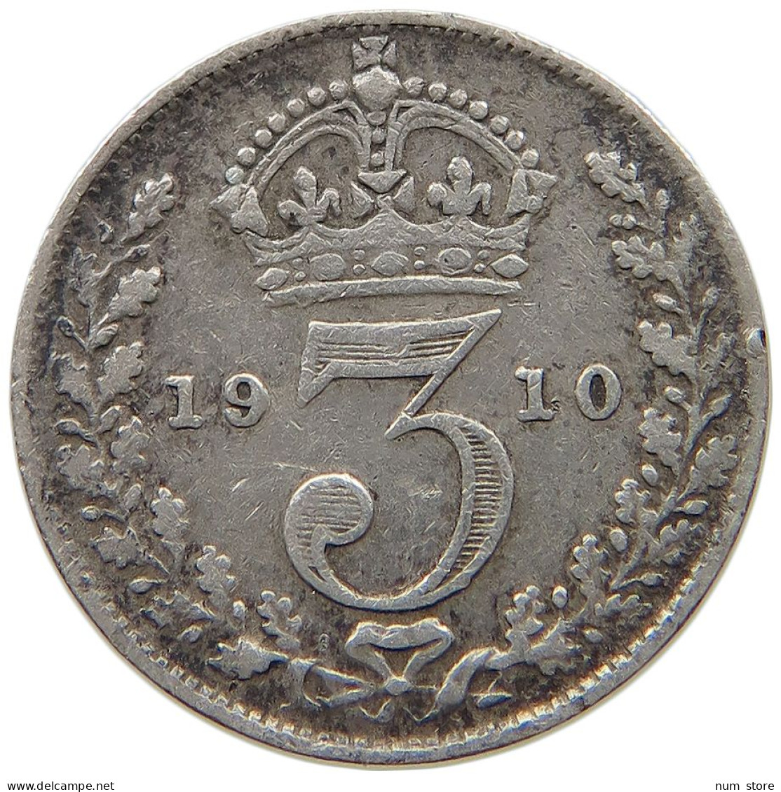GREAT BRITAIN THREEPENCE 1910 #a033 0173 - F. 3 Pence