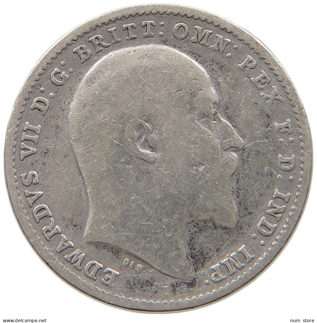 GREAT BRITAIN THREEPENCE 1902 #a091 0909 - F. 3 Pence