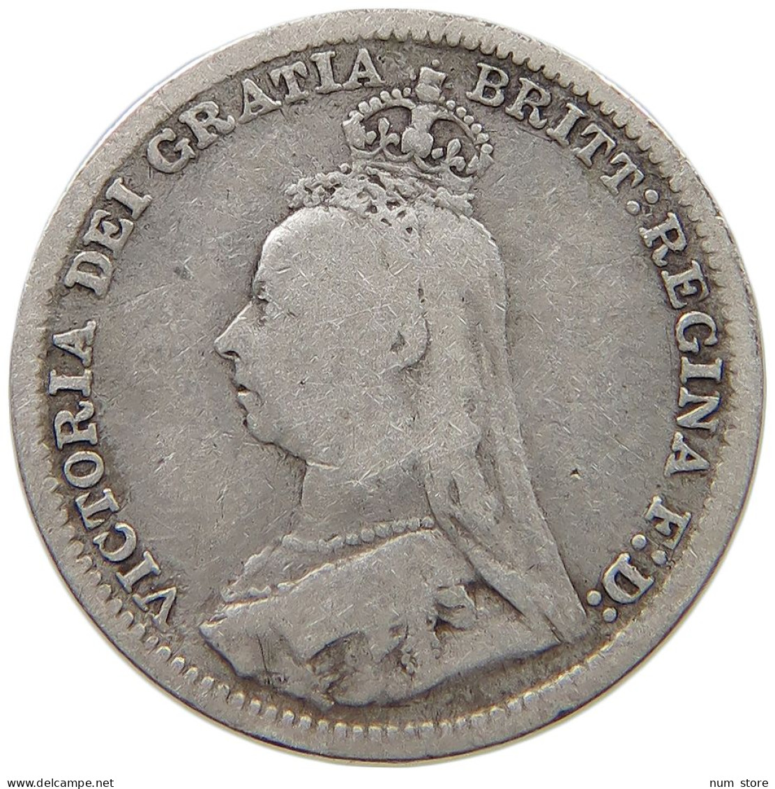 GREAT BRITAIN THREEPENCE 1892 #s059 0567 - F. 3 Pence