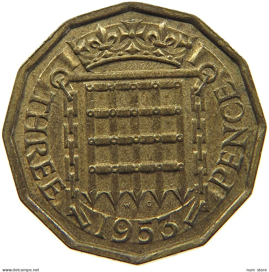 GREAT BRITAIN THREE PENCE 1953 #c023 0253 - F. 3 Pence
