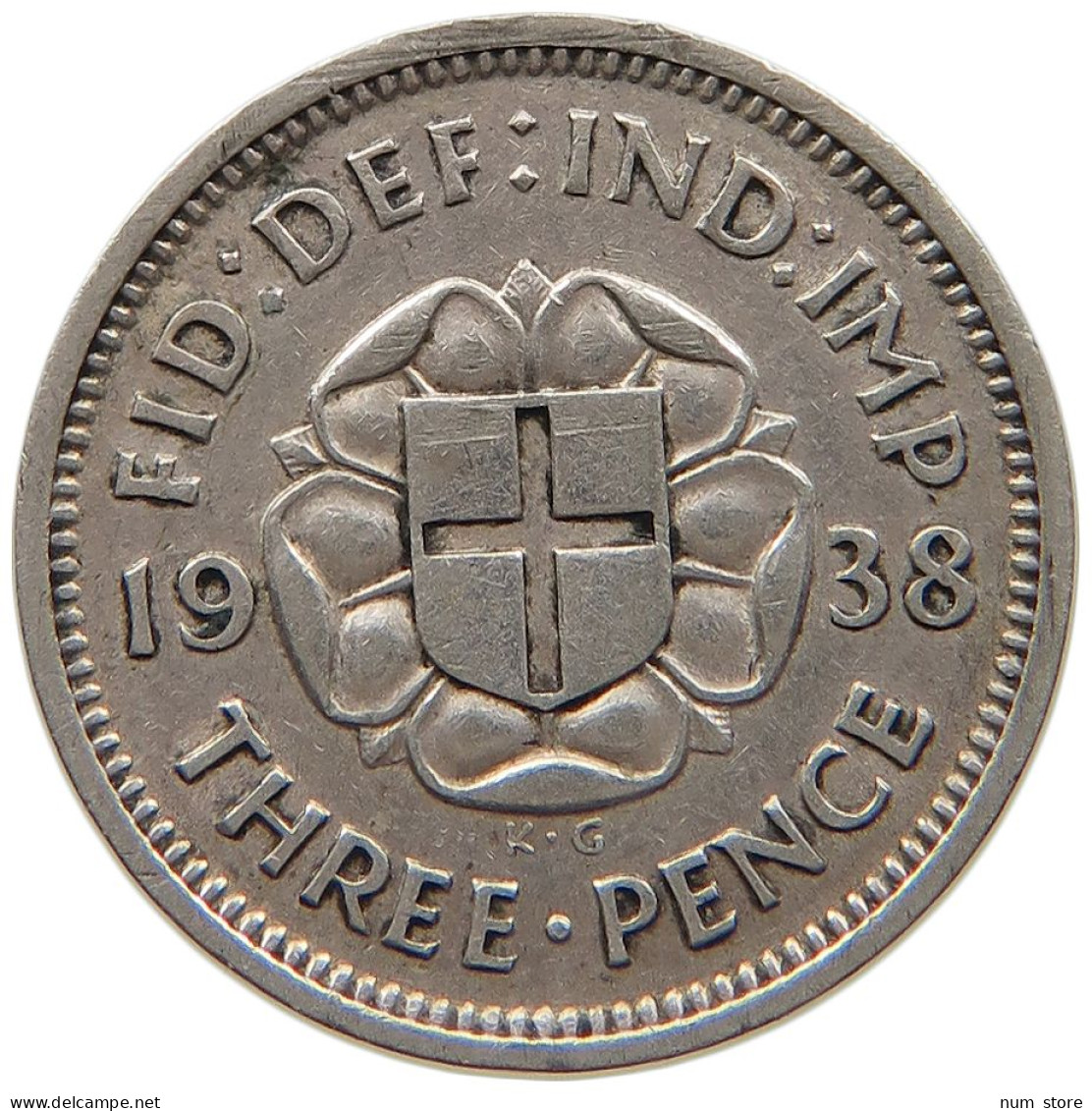 GREAT BRITAIN THREE PENCE 1938 #c015 0203 - F. 3 Pence