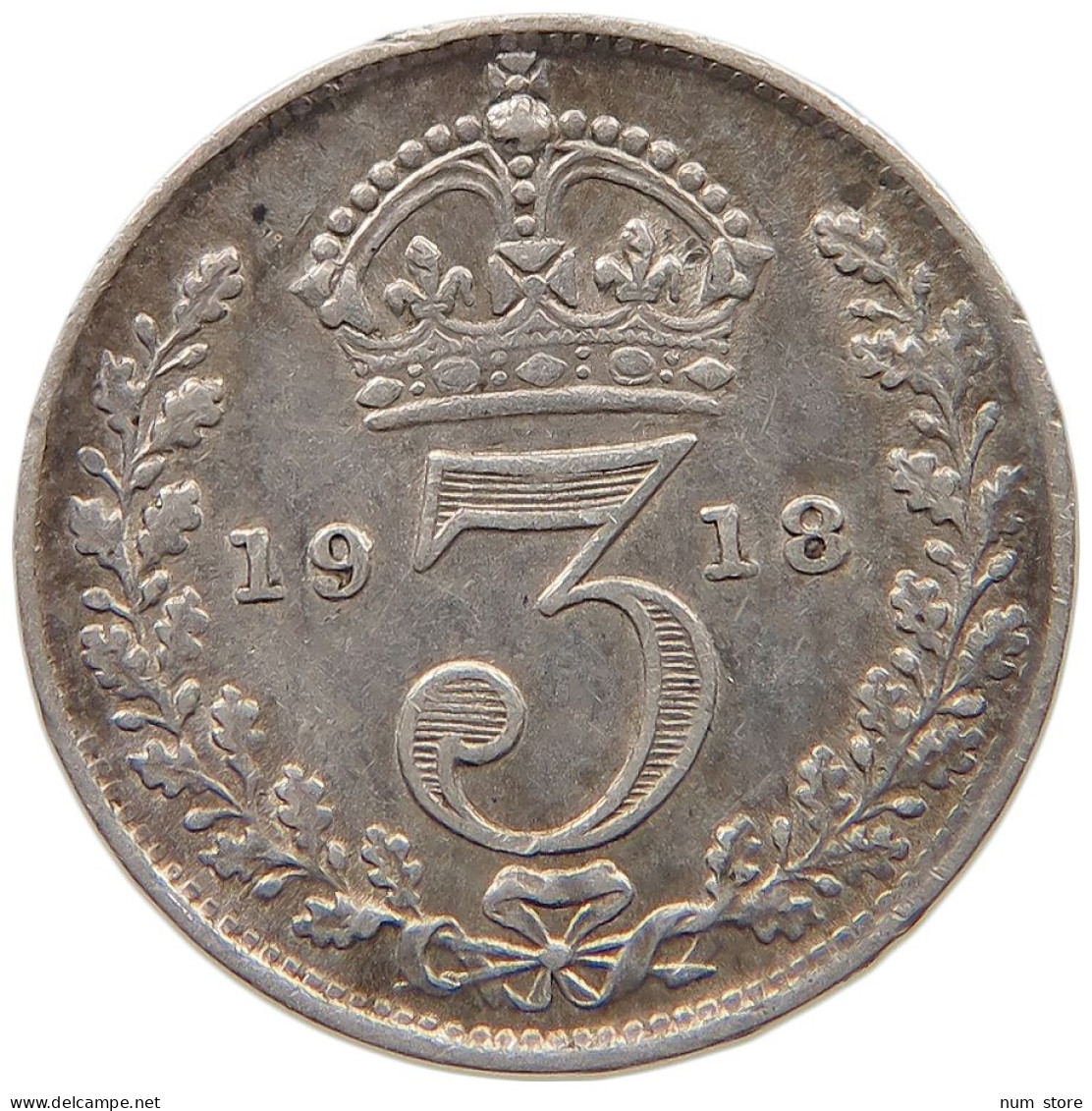 GREAT BRITAIN THREE PENCE 1918 #c036 0319 - F. 3 Pence