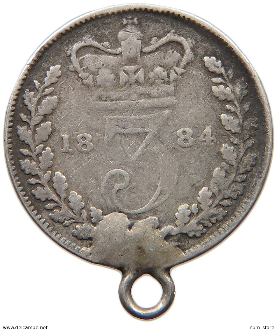 GREAT BRITAIN THREE PENCE 1884 #c010 0459 - F. 3 Pence