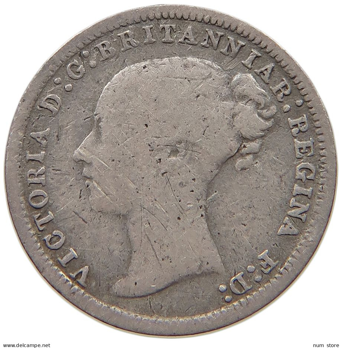 GREAT BRITAIN THREE PENCE 1874 #c037 0323 - F. 3 Pence