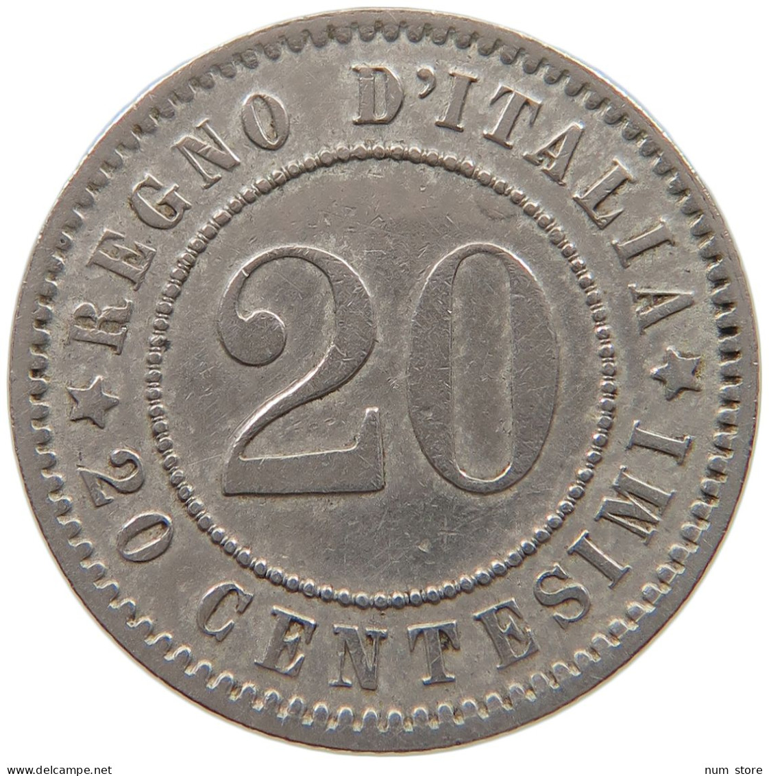 ITALY 20 CENTESIMI 1894 #a046 0551 - 1878-1900 : Umberto I.