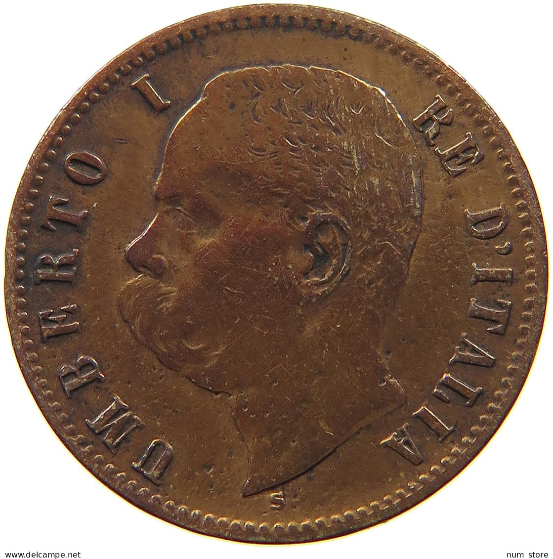 ITALY 2 CENTESIMI 1897 R #s036 0809 - 1878-1900 : Umberto I