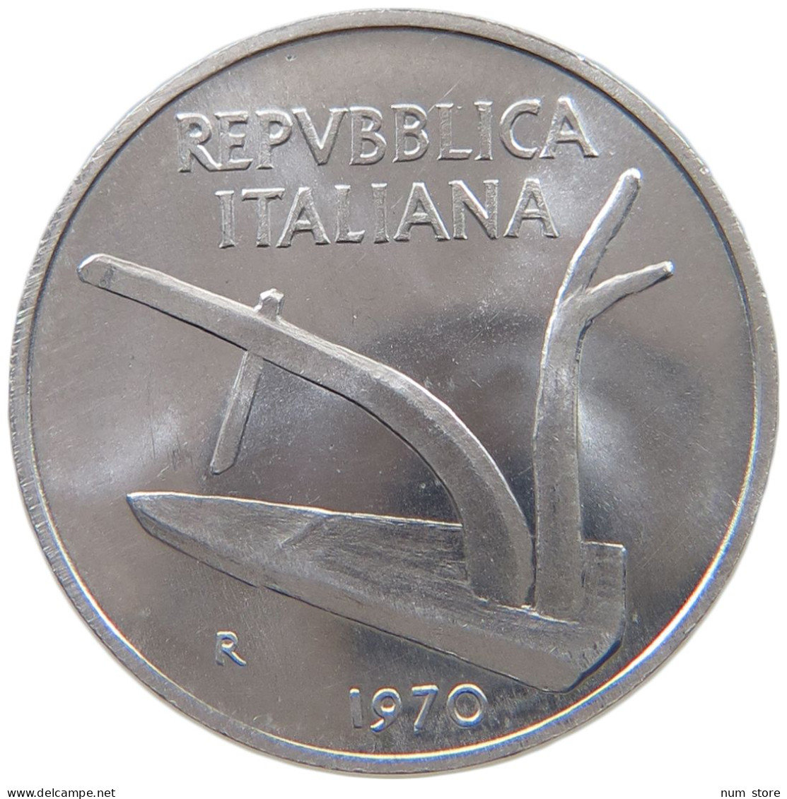 ITALY 10 LIRE 1970 TOP #c030 0165 - 10 Liras