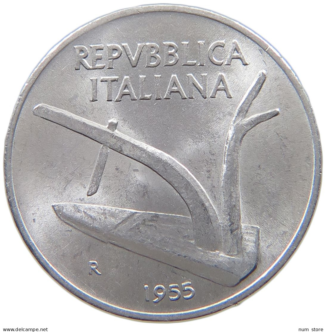 ITALY 10 LIRE 1955 TOP #s069 0197 - 10 Liras