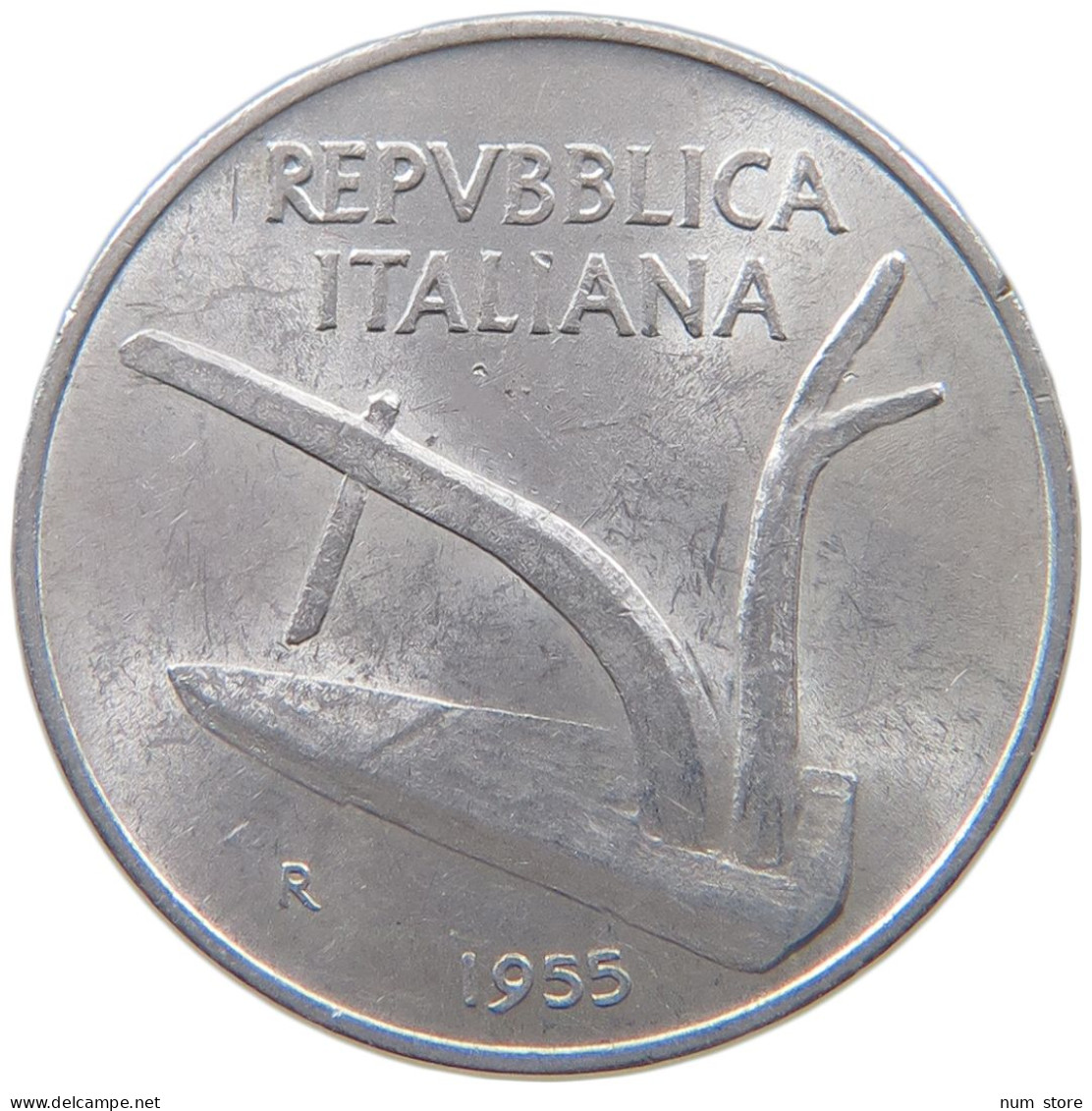 ITALY 10 LIRE 1955 #a051 0401 - 10 Liras