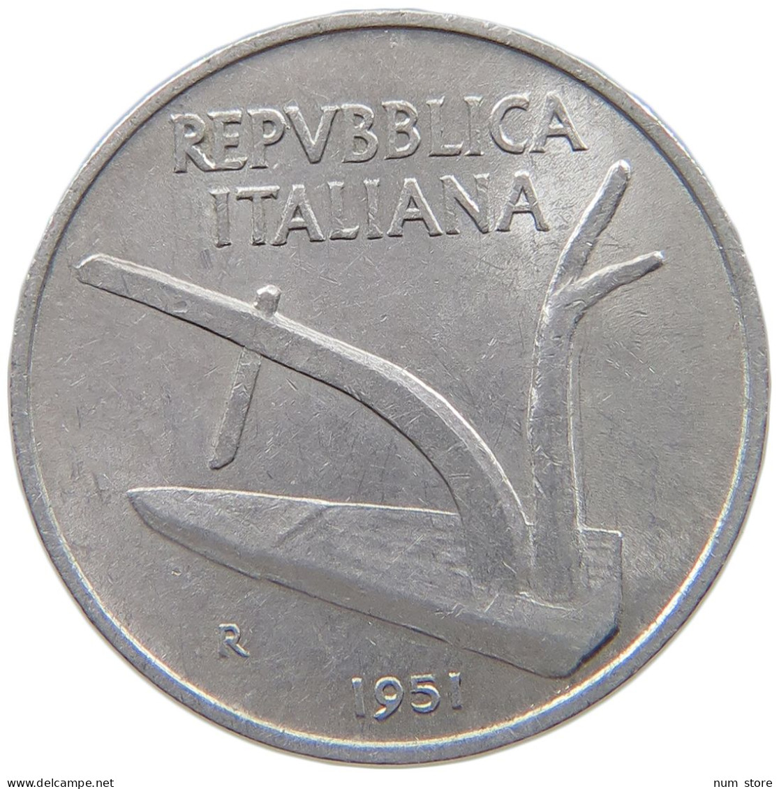 ITALY 10 LIRE 1951 #s069 0199 - 10 Liras