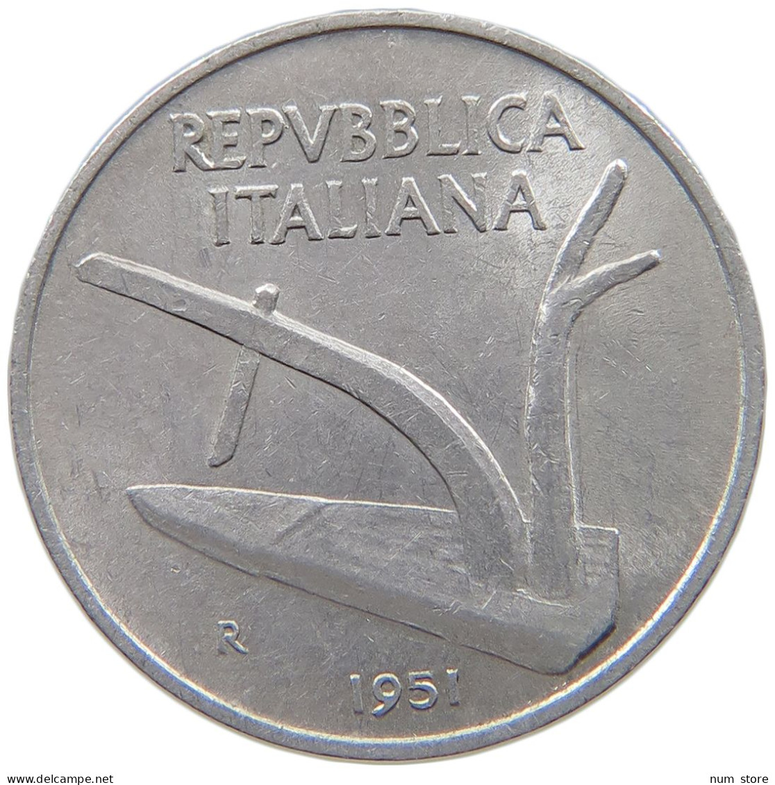 ITALY 10 LIRE 1951 #s069 0199 - 10 Lire