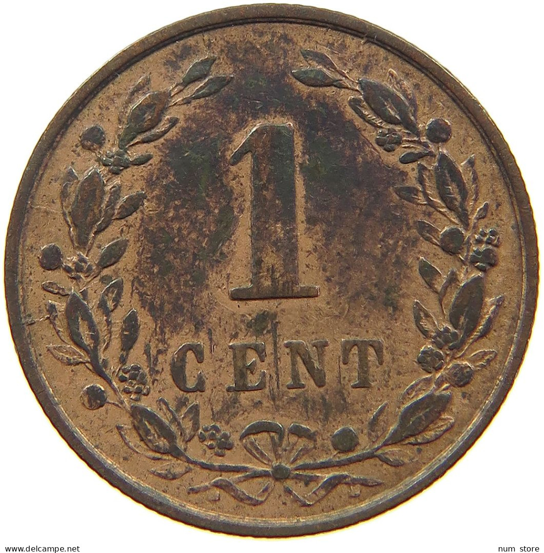 NETHERLANDS 1 CENT 1898 #a085 0767 - 1 Cent